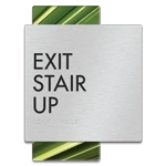 "Exit Stair Up" Egress Sign - CA Compliant