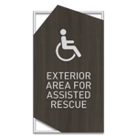 Exterior Area for Assisted Rescue Sign - ISA Symbol