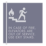 In Case of Fire, Elevators Are Out of Service - No Braille