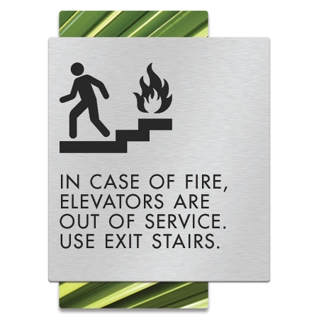 In Case of Fire, Elevators Are Out of Service... w/No Braille