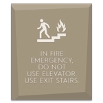 In Fire Emergency, Do Not Use Elevator... - No Braille