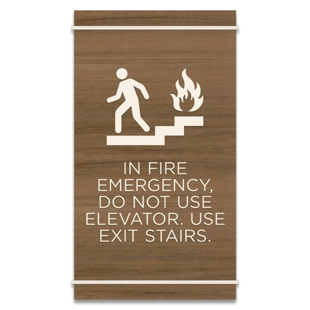 In Fire Emergency, Do Not Use Elevator... w/No Braille