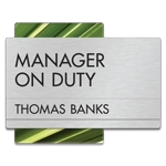 Manager on Duty Sign w/ Nameplate