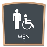 Men Sign w/Male & ISA Symbols
