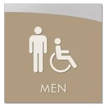 Men Sign w/Male & ISA Symbols