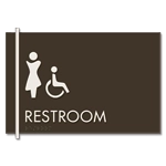 Restroom Sign w/ Female & ISA Symbols