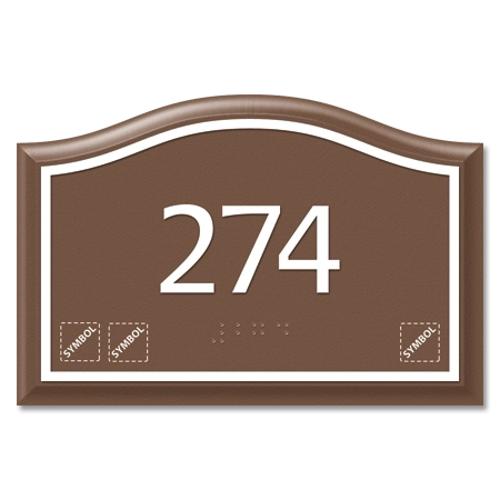 Room Number Sign w/Symbols
