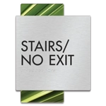 "Stairs/No Exit" Egress Sign - CA Compliant