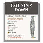 Standard Stairway Evacuation Plans - CA Compliant