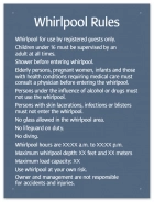 Whirlpool Rules Sign