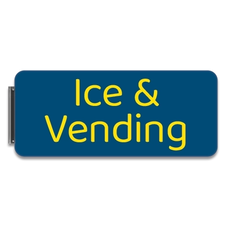 2-Line Custom Flag Overhead Sign