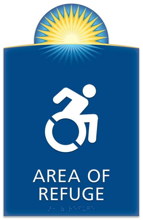 Area of Refuge Sign - Dynamic ISA Symbol