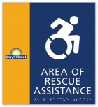 Area of Rescue Assistance Sign - NYC Compliant