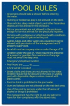 Arkansas Pool Rules Sign