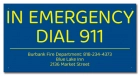 California In Emergency Dial 911 Sign