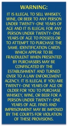Colorado Alcohol Age Warning Sign