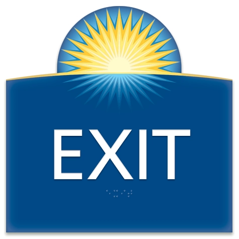 "Exit" Egress Sign - CA Compliant