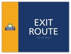 "Exit Route" Egress Sign - CA Compliant