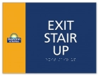 "Exit Stair Up" Egress Sign - CA Compliant
