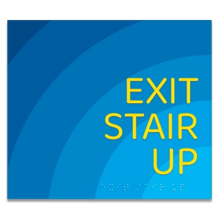 'Exit Stair Up' Egress Sign - CA Compliant