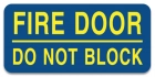Fire Door - Do Not Block Label - 4 Pack