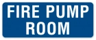 Fire Pump Room Label