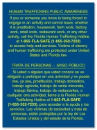 Florida Bilingual Human Trafficking Sign