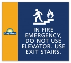 In Fire Emergency, Do Not Use Elevator - No Braille