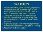 Indiana Spa Rules Sign