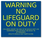 Maine No Lifeguard On Duty Warning Sign