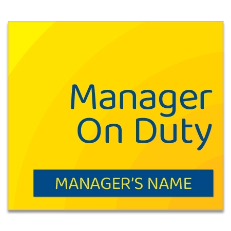 Manager On Duty w/Nameplate