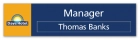Manager w/Nameplate Sign
