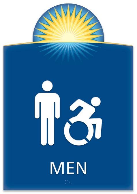 Men Sign w/Male & Dynamic ISA Symbols