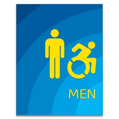 Men Sign w/Male & Dynamic ISA Symbols