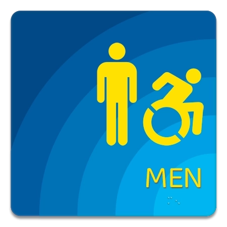Men Sign w/Male & Dynamic ISA Symbols