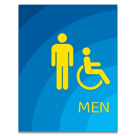 Men Sign w/Male & ISA Symbols