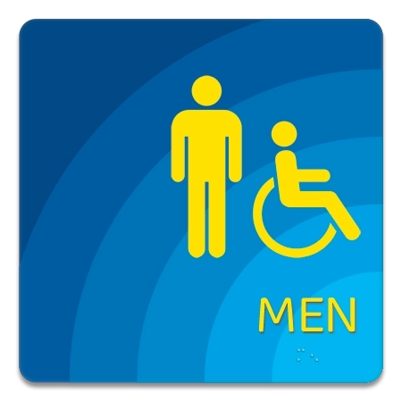 Men Sign w/Male & ISA Symbols