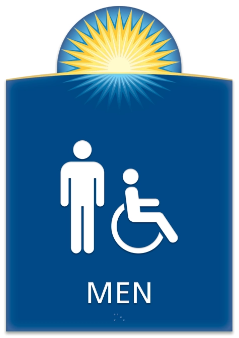 Men Sign w/Male & ISA Symbols