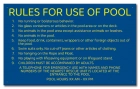 Mobile County, Alabama Pool Rules Sign