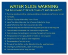 Nevada Water Slide Rules Sign