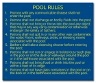 New Hampshire Pool Rules Sign