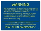 New York State Pool Supervision Warning Sign