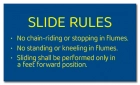 New York White-Water Slide Rules Sign