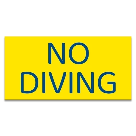 No Diving Sign