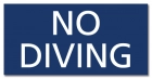 No Diving Sign