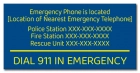 Ohio Emergency Phone Sign