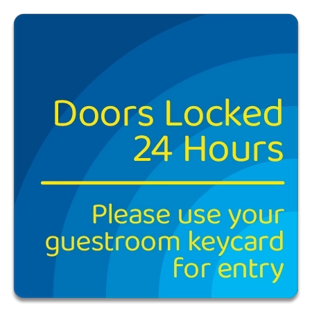 Please Use Your Guestroom Keycard Sign