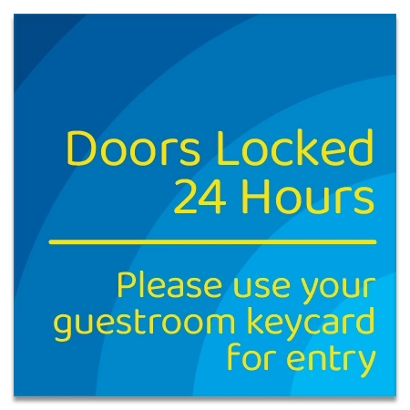 Please Use Your Guestroom Keycard Sign