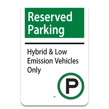 Reserved Parking / Hybrid & Low Emission Vehicles Only