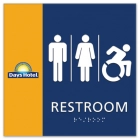 Restroom Sign w/Unisex & Dynamic ISA Symbols